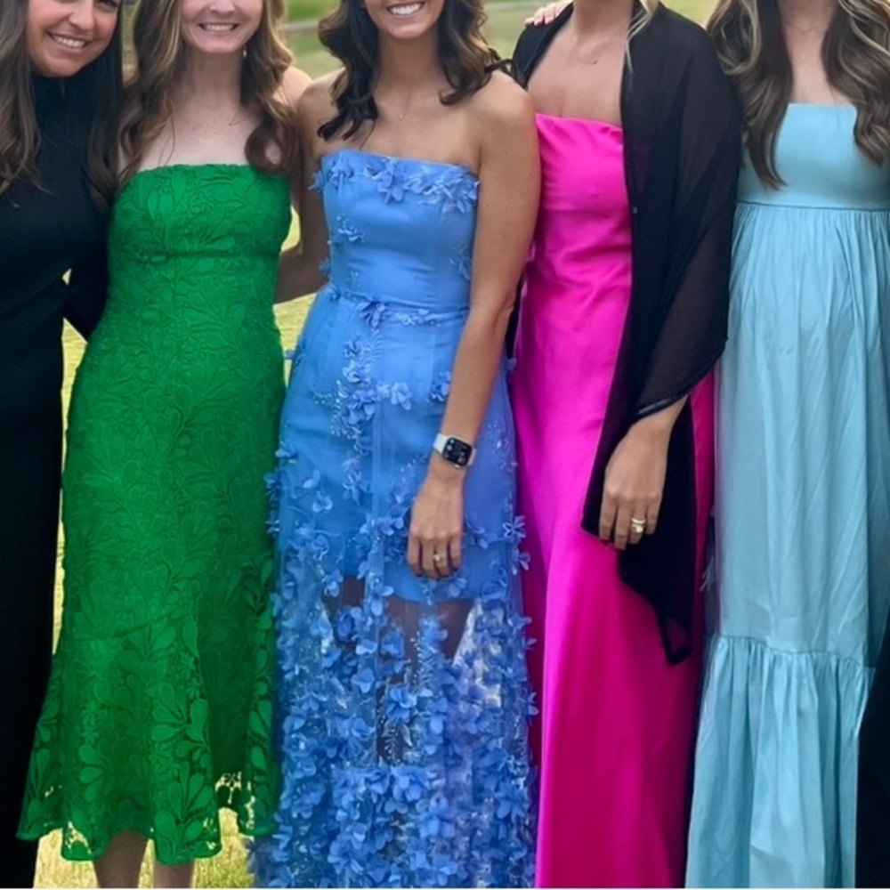 Emerald Green Strapless Dress - Picture 7 of 12